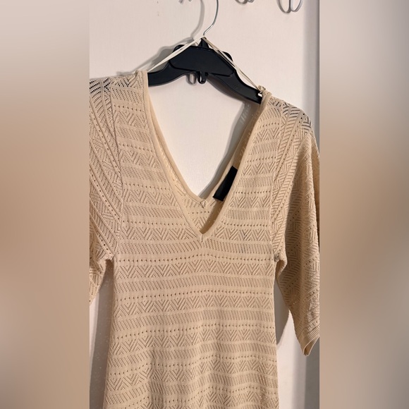 Zara Cream Maxi Knit Dress - Picture 5 of 5